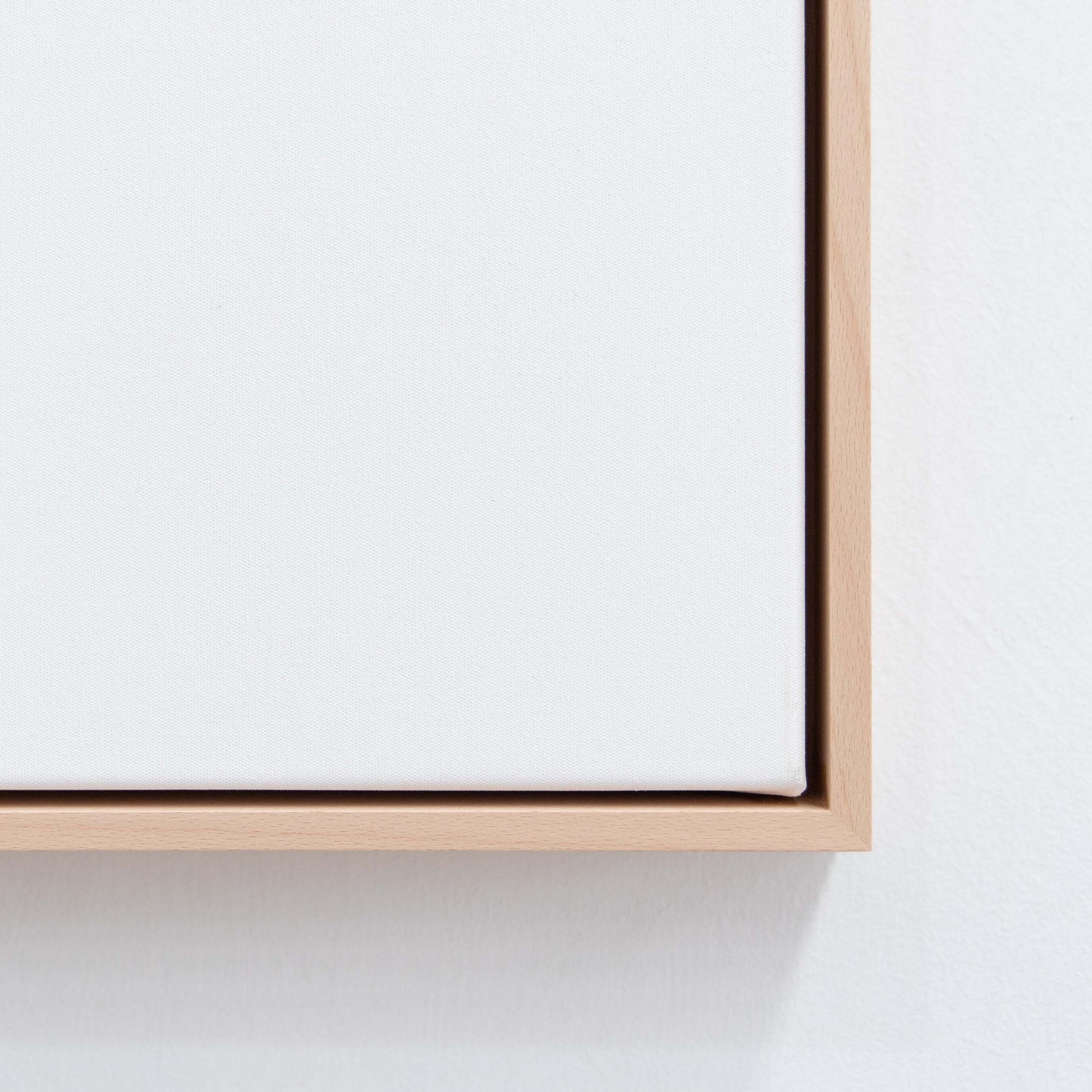 Artists stretched canvas with float frames: Natural Beech
